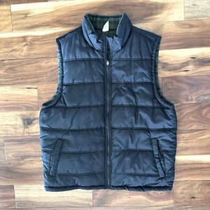 Gander Mntn Guide Series Reversible Black Puffer Vest and Plaid Flannel size XL